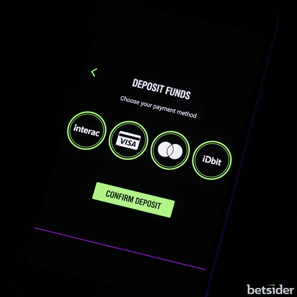 Secure payment and SSL encryption icons displayed inside the Betsider iOS app