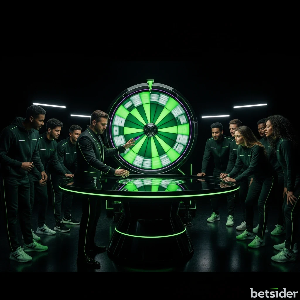 A close-up shot of a live casino roulette wheel with the ball in motion.