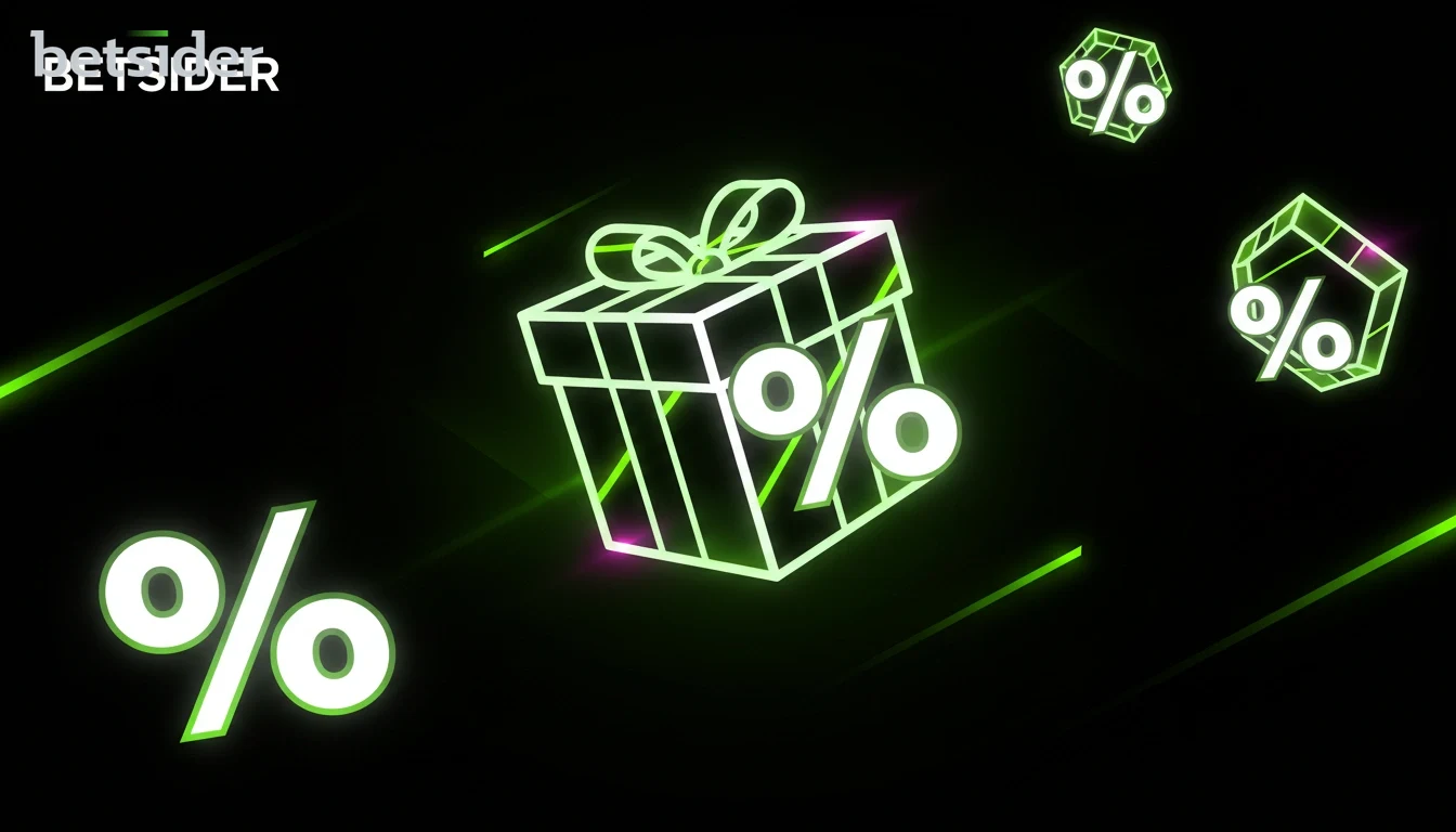 Betsider bonus and promo code offers with gift and percentage icons